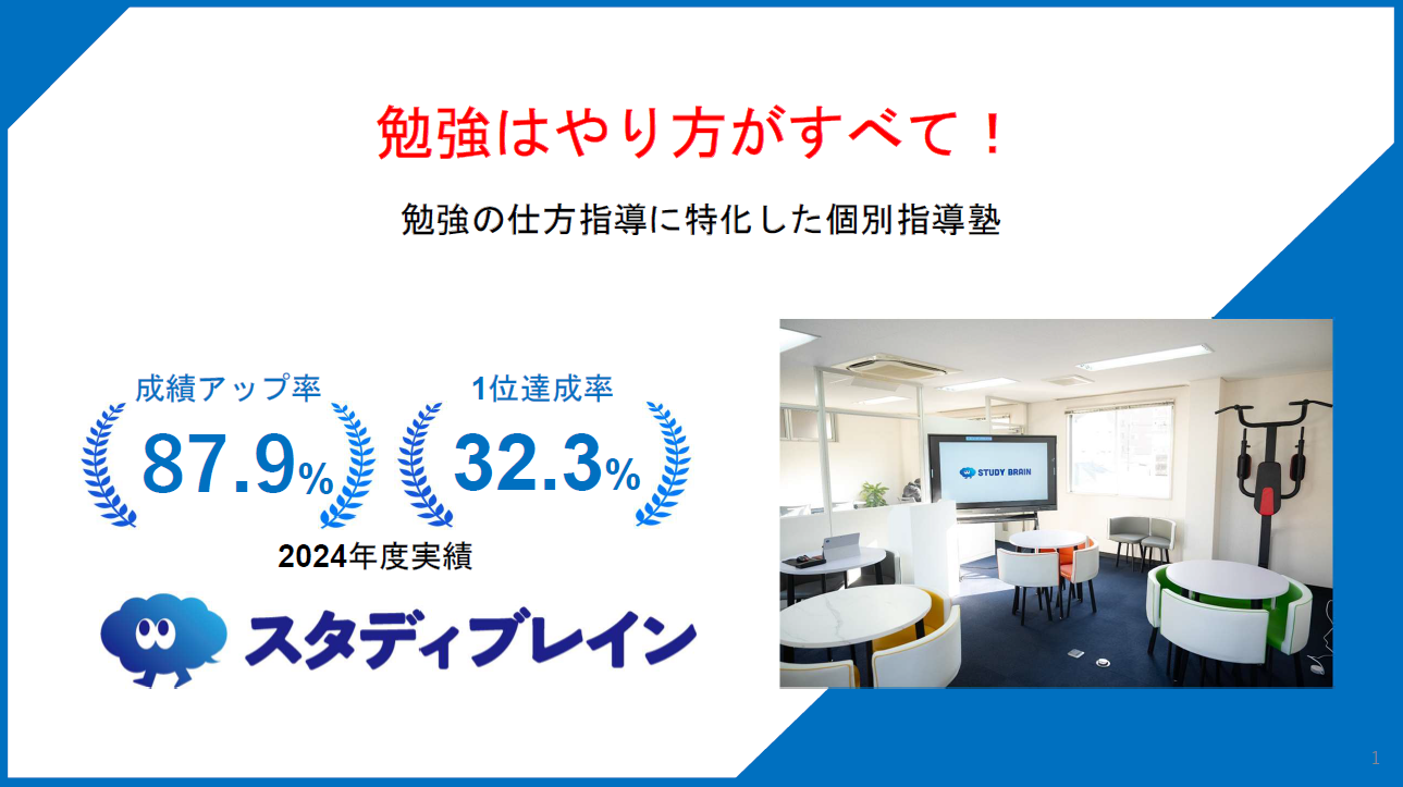 勉強はやり方がすべて！株式会社スタディブレイン
